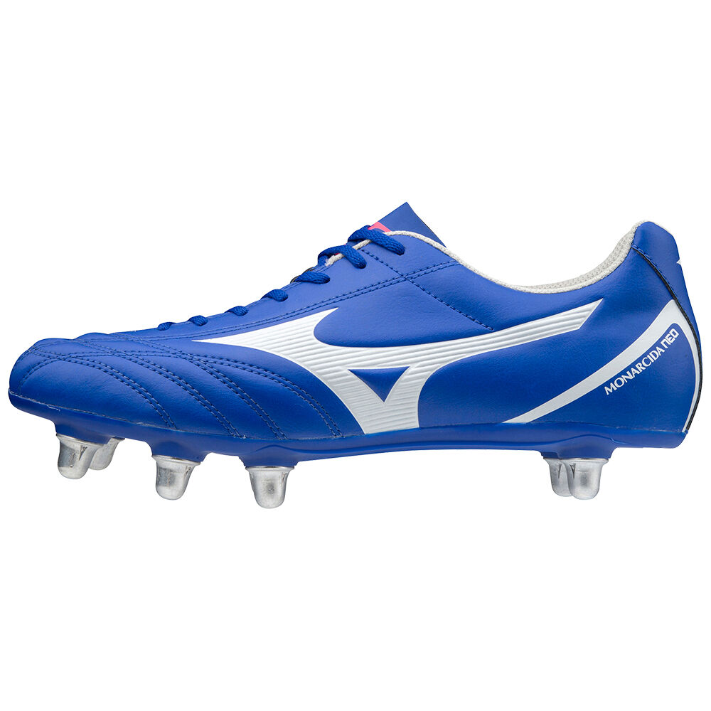 Scarpe da Rugby Mizuno Monarcida Neo Rugby SI Uomo - Blu/Bianche - 15728-SRGP